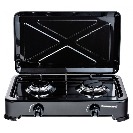 Countertop Hob Gas Ravanson K-02TB [black; 2 zone(s)]