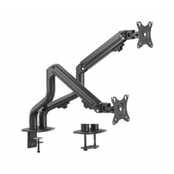 Gembird MA-DA2-02 Adjustable desk 2-display mounting arm (tilting), 17”-32”, up to 8 kg
