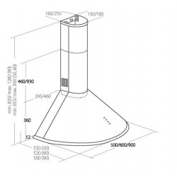 Akpo WK-4 Dandys Eco 50 Chimney Hood Inox