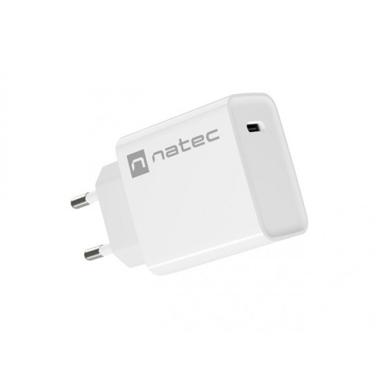 NATEC NETWORK CHARGER RIBERA USB-C 20W PD WHITE