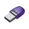 Kingston Technology DataTraveler microDuo 3C USB flash drive 64 GB USB Type-A / USB Type-C 3.2 Gen 1 (3.1 Gen 1) Purple, Stainless steel