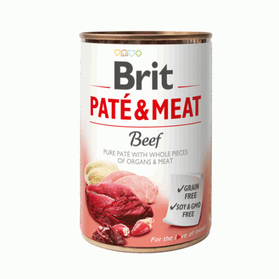 BRIT Paté & Meat with Beef - wet dog food - 400g