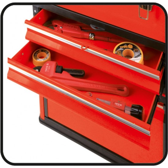 Yato YT-09107 small parts/tool box Metal Black, Red