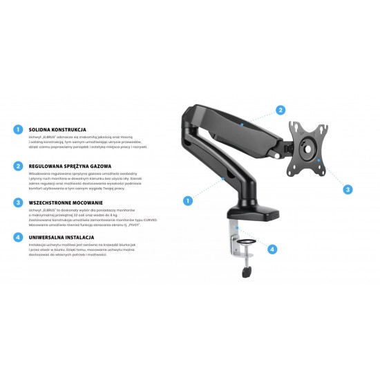 Montis Uchwyt do monitora „ELBRUS” MT014 81.3 cm (32