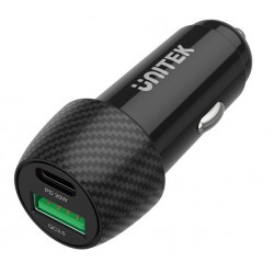 Unitek P1400A Car charger 38W USB-A USB-C QC 3.0