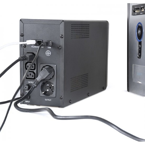 Gembird EG-UPS-035 uninterruptible power supply (UPS) Line-Interactive 2 kVA 1200 W 5 AC outlet(s)