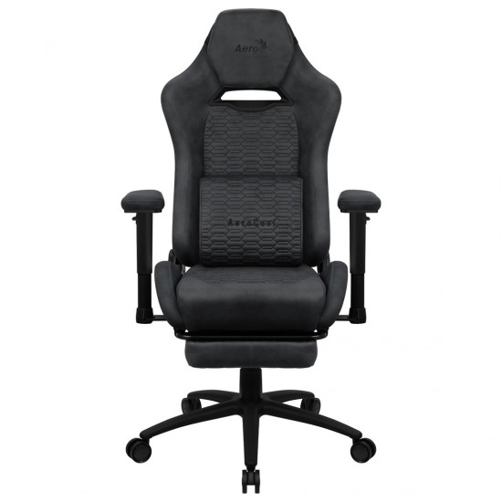 Aerocool ROYALSLATEGR Premium Ergonomic Gaming Chair Legrests Aerosuede Technology Grey