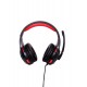 Gembird GHS-U-5.1-01 headphones/headset Wired Head-band Gaming Black, Red