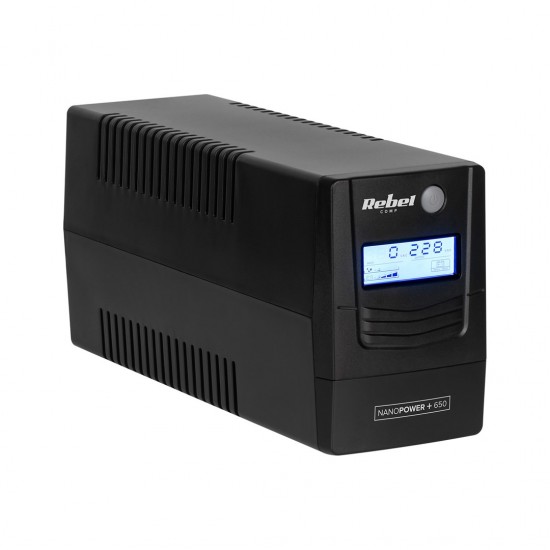 Rebel Nanopower Plus 650 UPS | Off-line | Sinusoida| 650VA | 360W  | LCD | USB