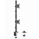 Gembird MA-D2-02 Adjustable 2-display vertical desk mount, 17”-32”, 9kg