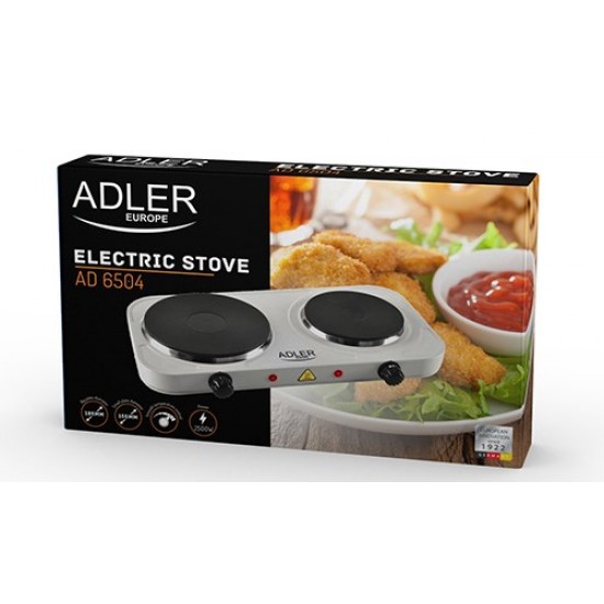 Adler AD 6504 stove Freestanding Electric Black, White