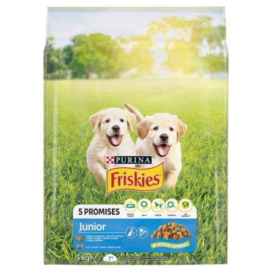 FRISKIES Junior Chicken with vegetables - dry dog food - 3 kg