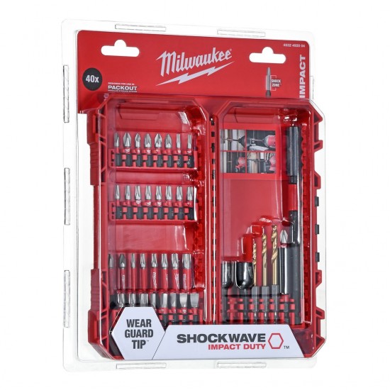 SHOCKWAVE bit/bit+drill+shank set 40 items 4932492004 MILWAUKEE