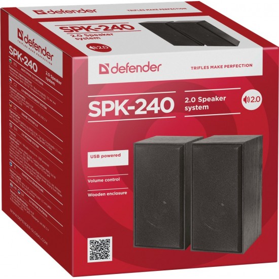 Defender SPK-240 loudspeaker Black Wired 6 W