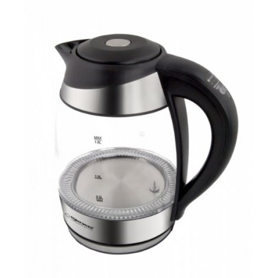 Esperanza EKK026 electric kettle 1.7 L Black,Transparent 2200 W