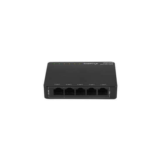 Lanberg Switch PoE DSP3-1005-60W  (5-port, 1Gb/s)