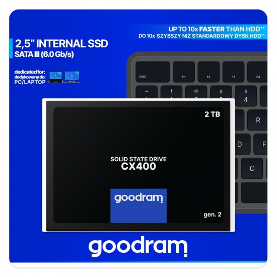 Goodram CX400 SSDPR-CX400-02T-G2 internal solid state drive 2.5