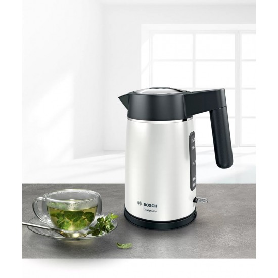 Bosch DesignLine electric kettle 1.7 L 2400 W Black, Silver