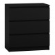 Topeshop M3 CZERŃ chest of drawers