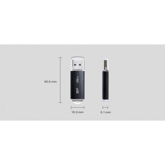 SILICON POWER Blaze B02 Pendrive USB flash drive 256 GB USB Type-A 3.2 Gen 1 (SP256GBUF3B02V1K) Black