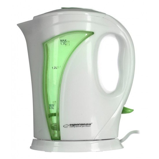 Esperanza EKK018G Electric kettle 1.7 L, White / Green