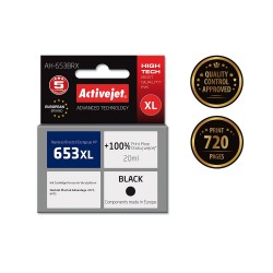 Activejet AH-653BRX ink (replacement for HP 653XL 3YM75AE; Premium; 720 pages; black)