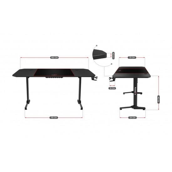 Gaming desk Huzaro Hero 4.7 Black