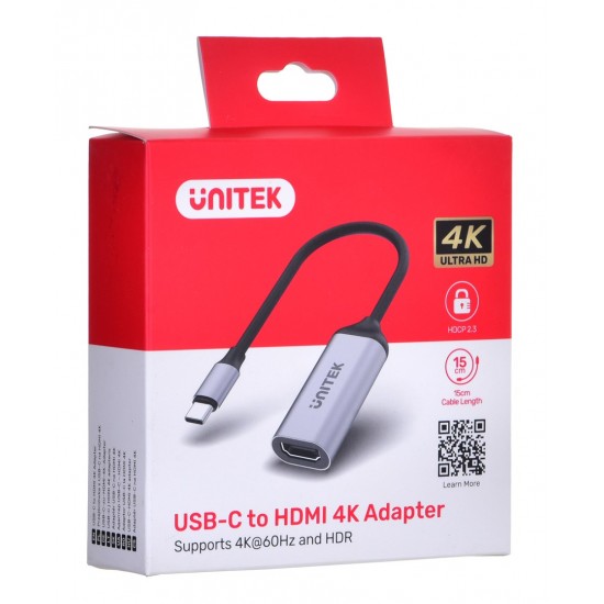 Cable adapter Unitek (V1420A) USB-C - HDMI 2.0 4K 60Hz