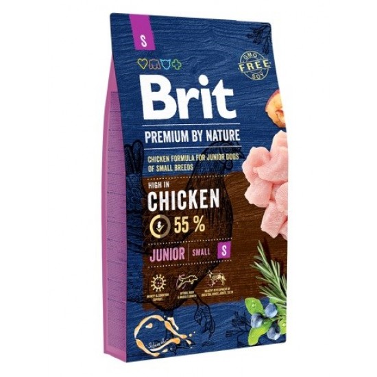 BRIT Premium by Nature Chicken Small Junior  - dry dog food - 3 kg