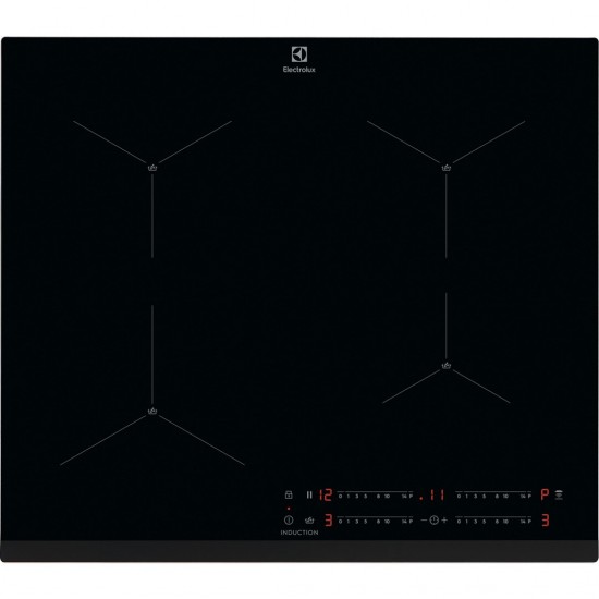 Electrolux EIS62443 Black Built-in 60 cm Zone induction hob 4 zone(s)