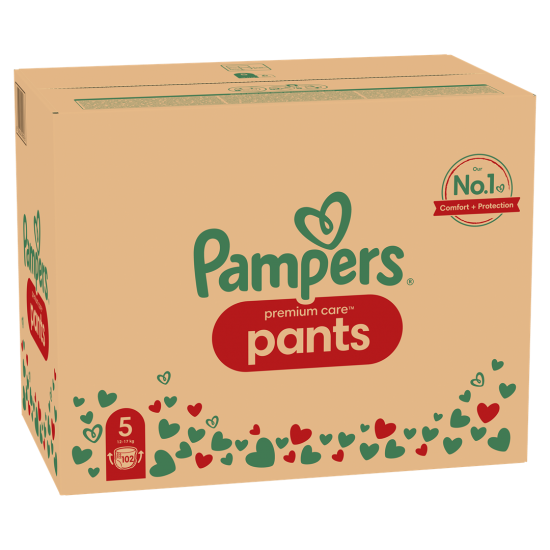 PAMPERS Premium Pants nappies Size 5, 12-17kg, 102pcs