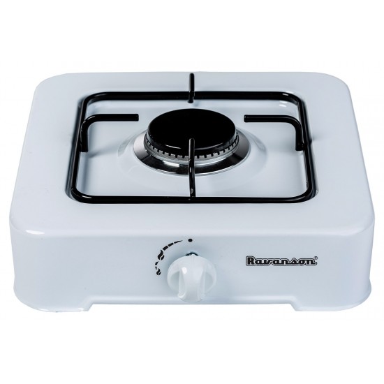 Gas cooker Ravanson K-01T (white; 1 zone)