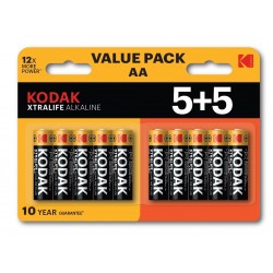 Kodak XTRALIFE Alkaline AA Battery 10 (5+5 pack)