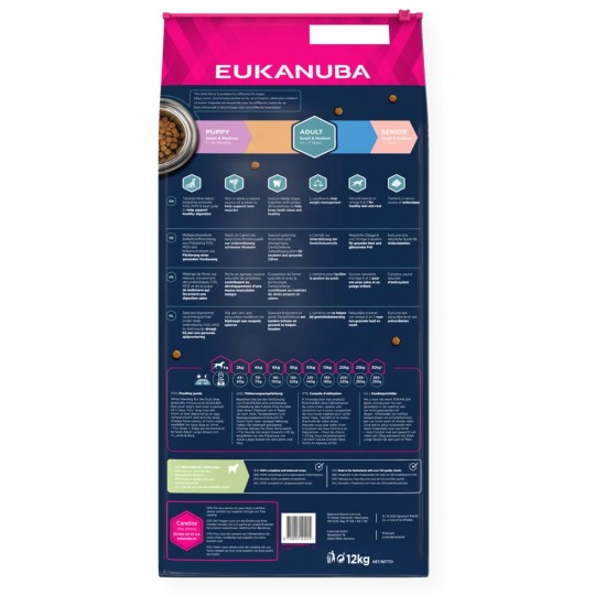 Eukanuba Small & Medium Lamb Rice  12 kg