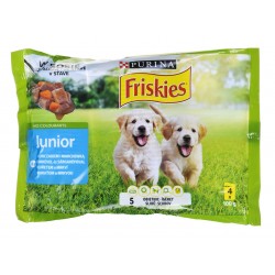 FRISKIES Junior Chicken with Carrots - wet dog food - 4x100g