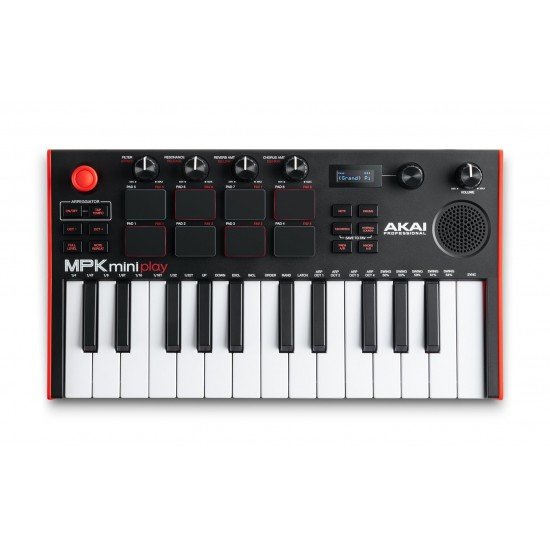 AKAI MPK Mini Play MK3 Control keyboard Pad controller MIDI USB Black, Red