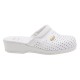 Scholl Clog Backguard - unisex white clogs, size 38