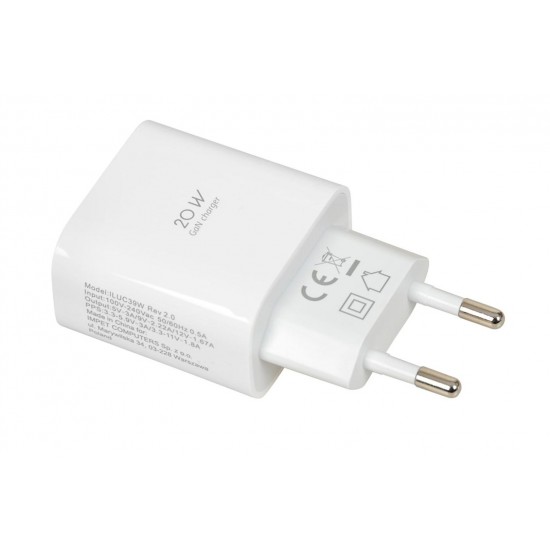 WALL CHARGER I-BOX C-39 USB-C PD20W WITH CABLE