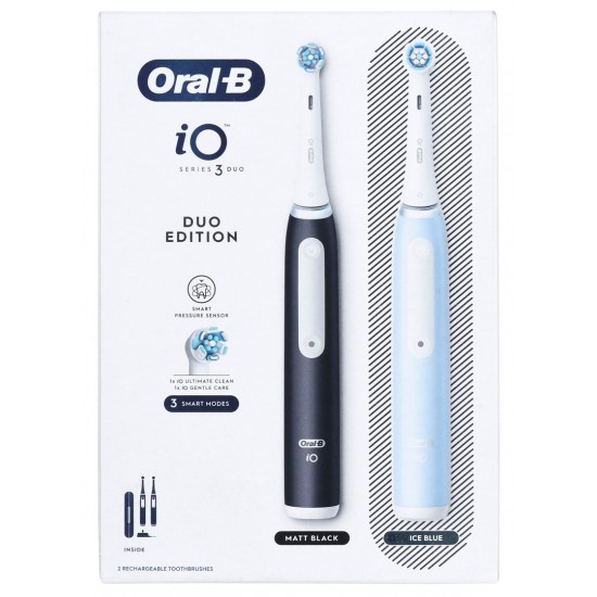 Braun Oral-B iO 3 electric toothbrush set DUO BLACK & BLUE