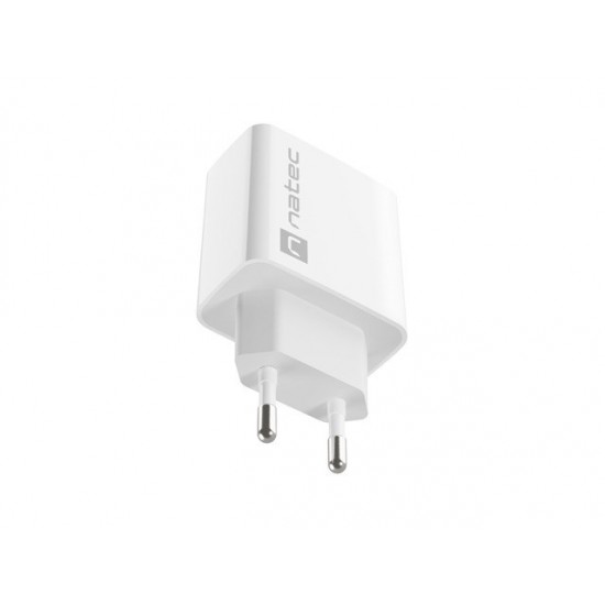 NATEC NETWORK CHARGER RIBERA USB-A 18W WHITE