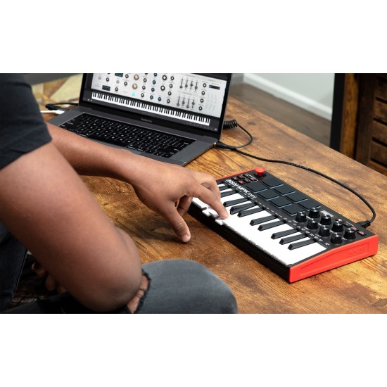 AKAI MPK Mini MK3 Control keyboard Pad controller MIDI USB Black, Red