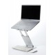 POUT Eyes3 Lift - Aluminium telescopic laptop stand, silver grey