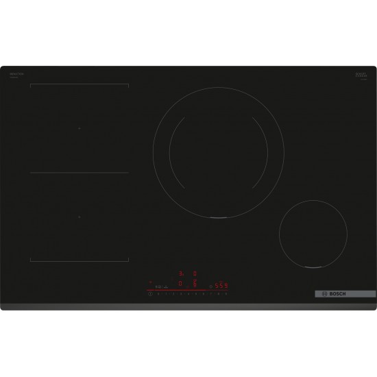 Bosch Serie 6 PVS831HB1E hob Black Built-in 80 cm Zone induction hob 4 zone(s)