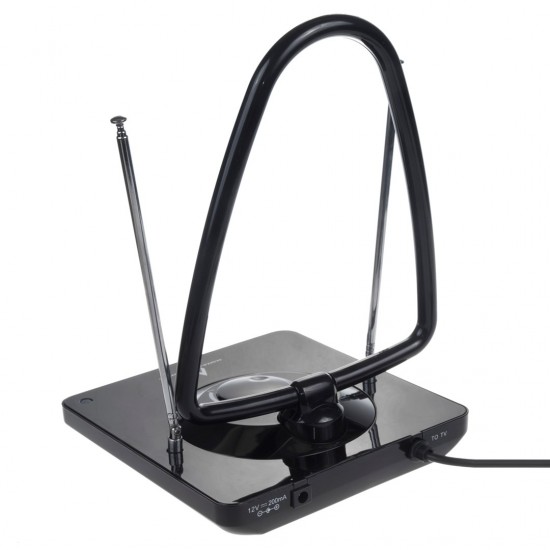 Maclean MCTV-963 High Gain Indoor Aerial Antenna Low Noise Digital Analog Freeview FM DVB Strongt 45dB DVB-T/T2 H.265 HEVC