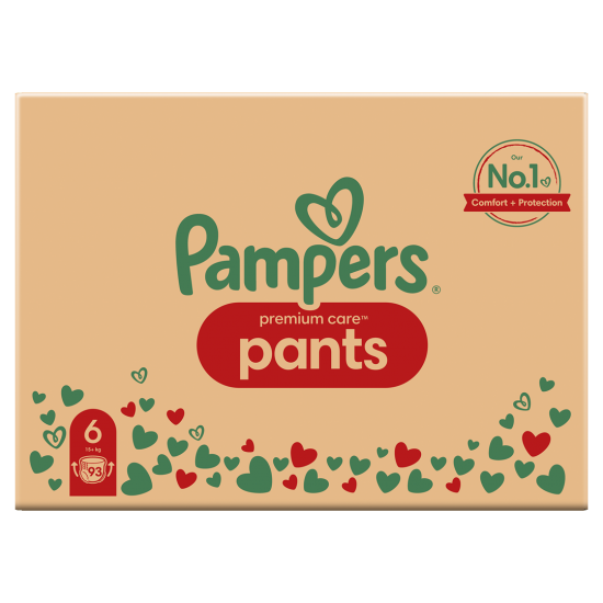 PAMPERS Premium Pants nappies Size 6, 15-25kg, 93pcs