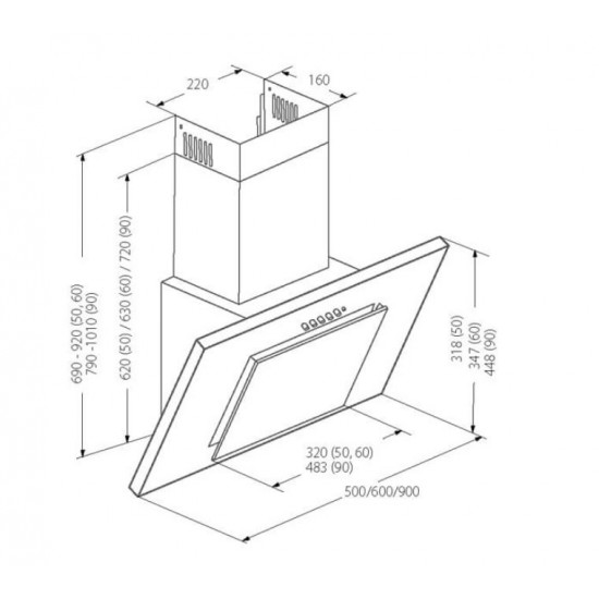 Akpo WK-4 Nero Line Eco 60 Wall-mounted Black