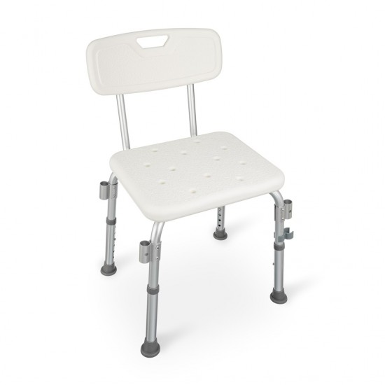 Shower stool with backrest and handles