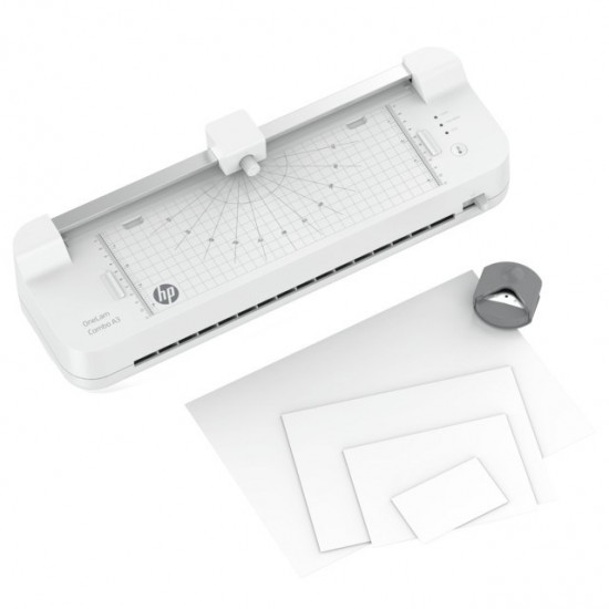 HP ONELAM COMBO A3 laminator, integrated trimmer, laminating speed 40 cm/min, white