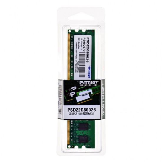 Patriot Memory 2GB PC2-6400 memory module DDR2 800 MHz