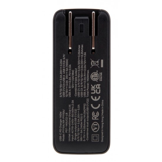 UNITEK P1115A mobile device charger Black